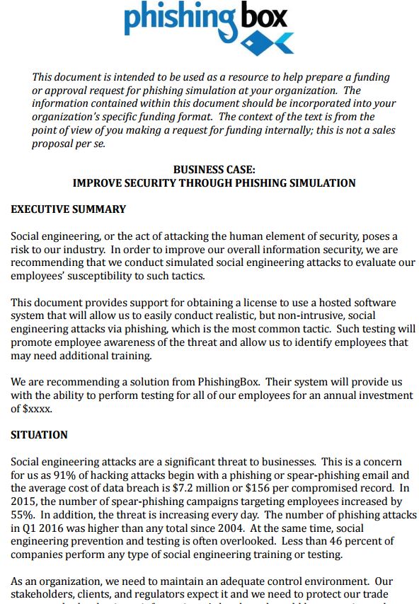 Phishing Business Case