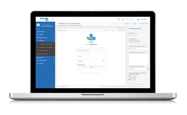 Phishing Template Editor