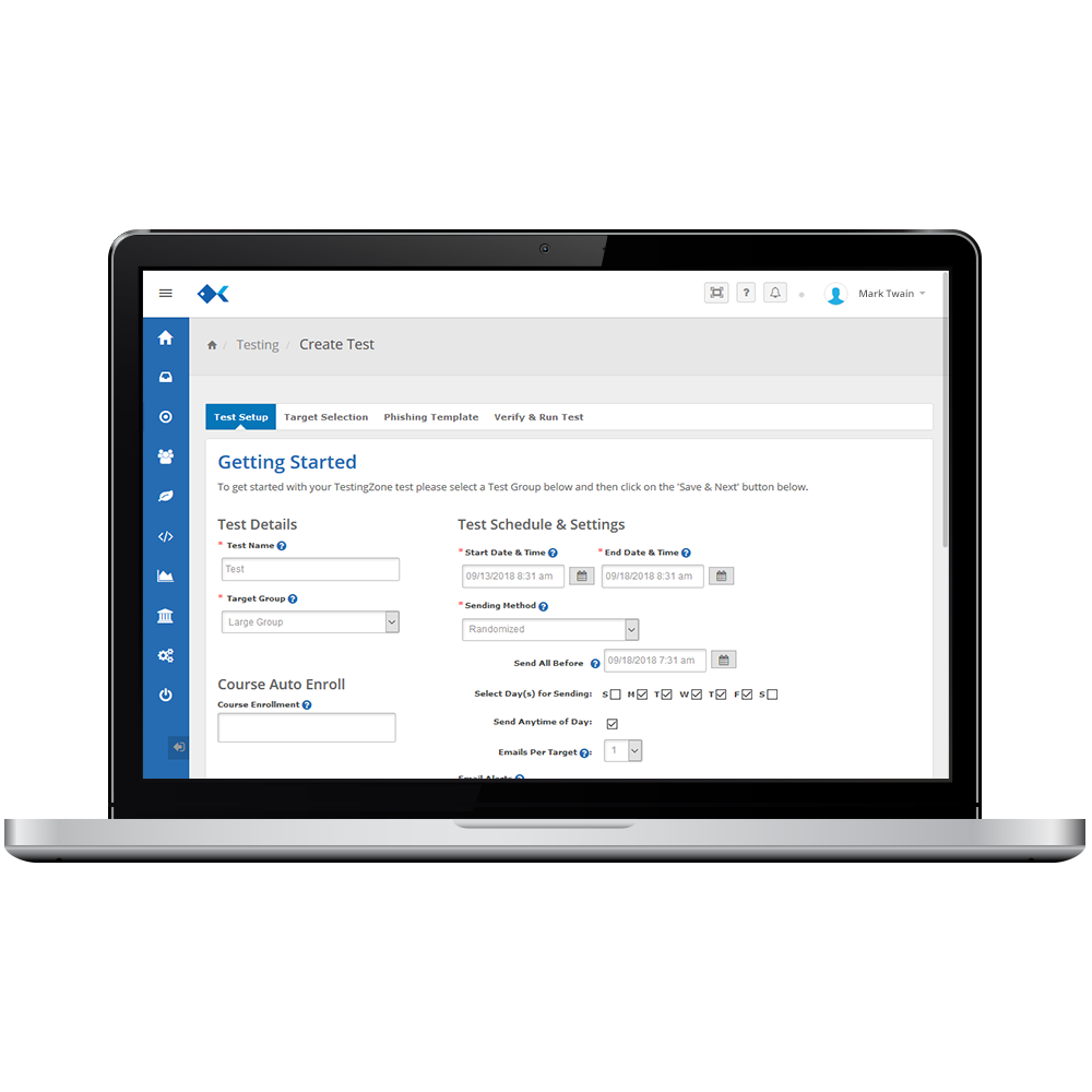 Simulated phishing attacks